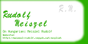 rudolf meiszel business card